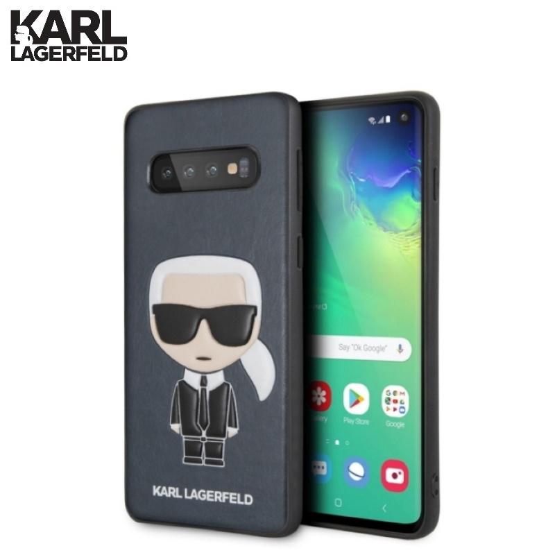 Dėklas Karl Lagerfeld KLHCS10IKPUBL S10 G973 hardcase tamsiai mėlyna/navy Iconic Karl Embossed