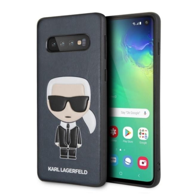 Dėklas Karl Lagerfeld KLHCS10IKPUBL S10 G973 hardcase tamsiai mėlyna/navy Iconic Karl Embossed