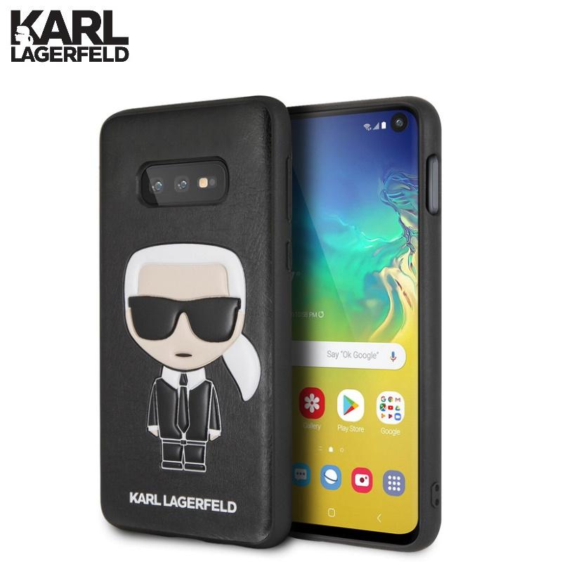 Dėklas Karl Lagerfeld KLHCS10LIKPUBK S10e G970 hardcase juoda/juodas Iconic Karl Embossed
