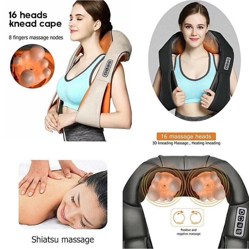 „Fitpro SHH All Body“ daugiafunkcinis masažo įrenginys su šiluma įtrauktais kelioniniais ir automobilinio įkroviklio adapteriais Pilka
