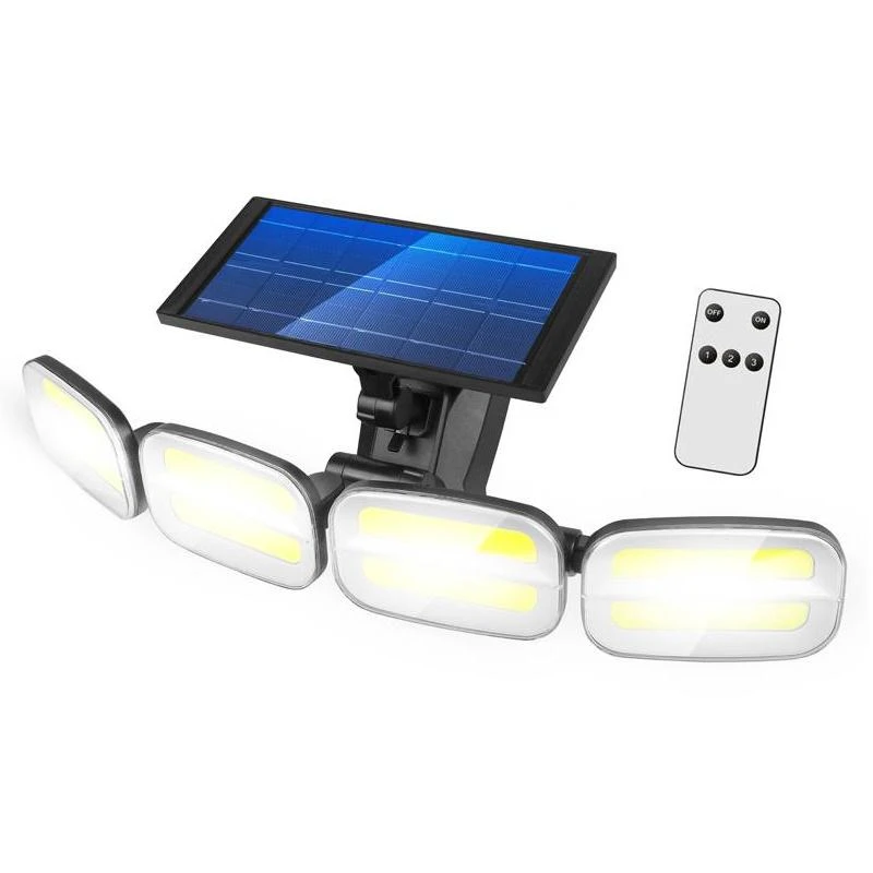 Sieninis šviestuvas Forever Telforceone Sieninė saulės lempa su reguliavimu ir nuotoliniu 8 LED COB 800lm PIR IP65 4800mAh