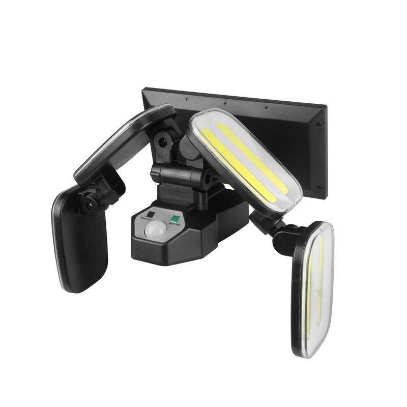 Sieninis šviestuvas Forever Telforceone Sieninė saulės lempa su reguliavimu ir nuotoliniu 8 LED COB 800lm PIR IP65 4800mAh