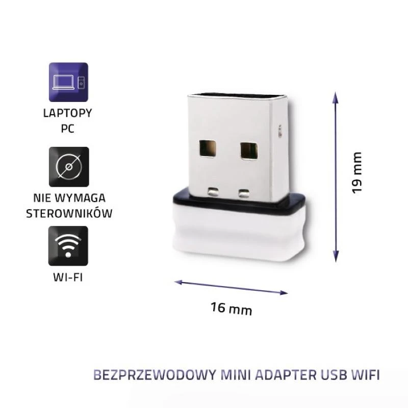 QOLTEC 50504 Qoltec adapteris USB WiFi 150Mbps