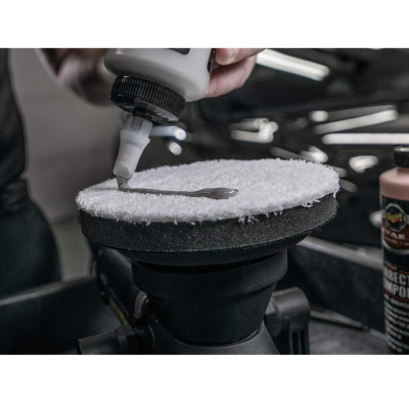 Meguiars DMF5 PRO 5'' 125 mm minkšto mikropluošto apdailos poliravimo diskas (2 vnt) – universalus su lipniu tvirtinimu bet kokiam poliruokliui (JAV)