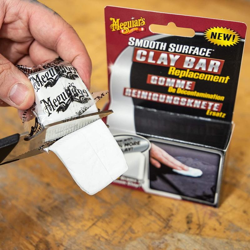 Starter Meguiars G1116EU Quik Cleaning Clay (80g) Pradinis rinkinys su 473ml Detailer skysčio buteliuku (JAV)