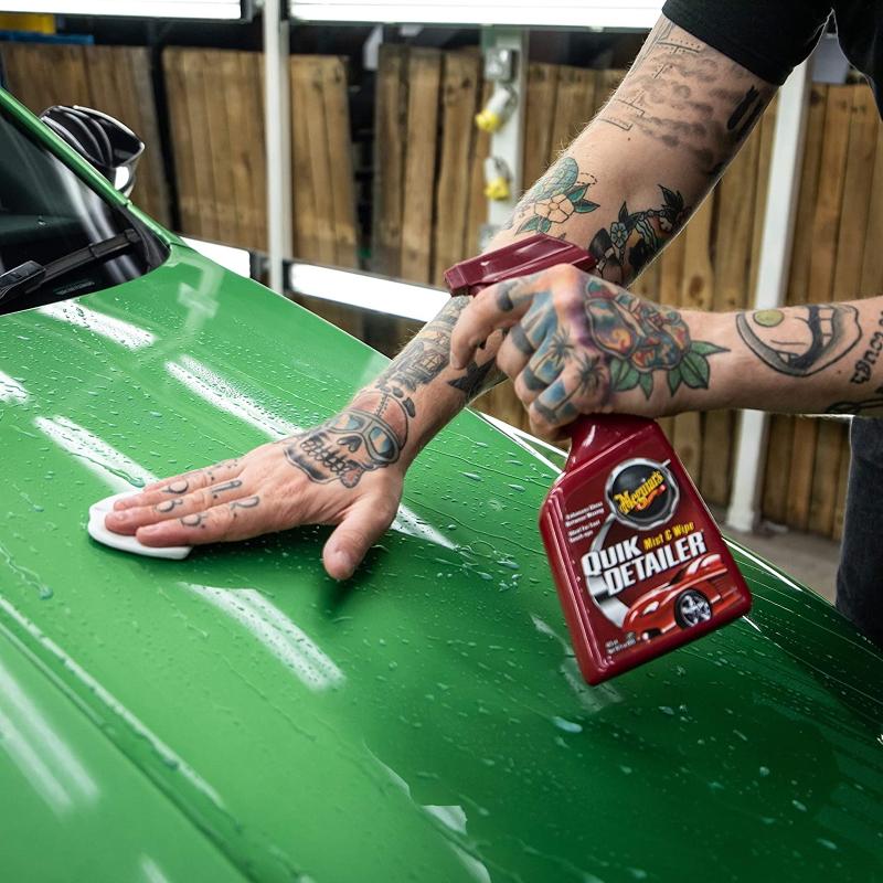 Starter Meguiars G1116EU Quik Cleaning Clay (80g) Pradinis rinkinys su 473ml Detailer skysčio buteliuku (JAV)