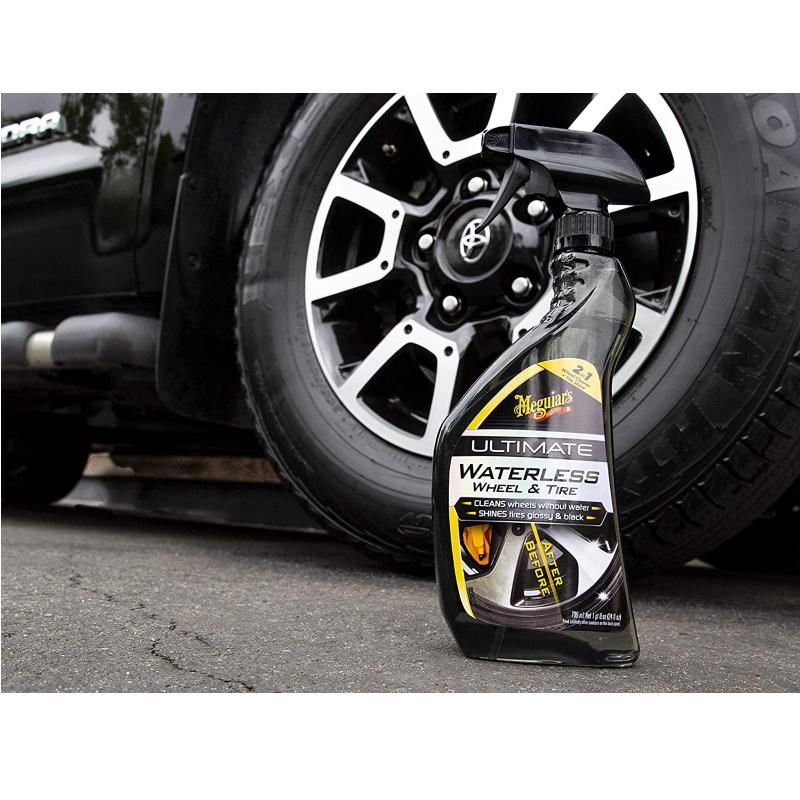 Meguiars G190424 Ultimate Vanduo Less Wheel & Tire Clean & Protect Care vienu žingsniu 709ml purškalas (JAV)