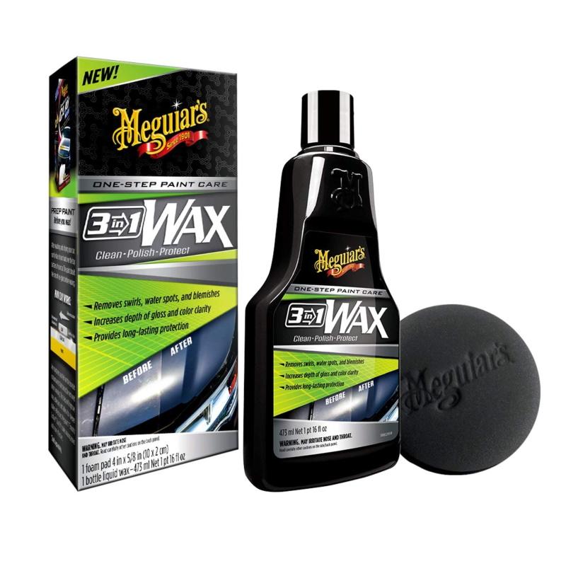 Meguiars G191016 3in1 One Step Pain Care Clean Polish Protect Wax 473ml + aplikatorius (JAV)