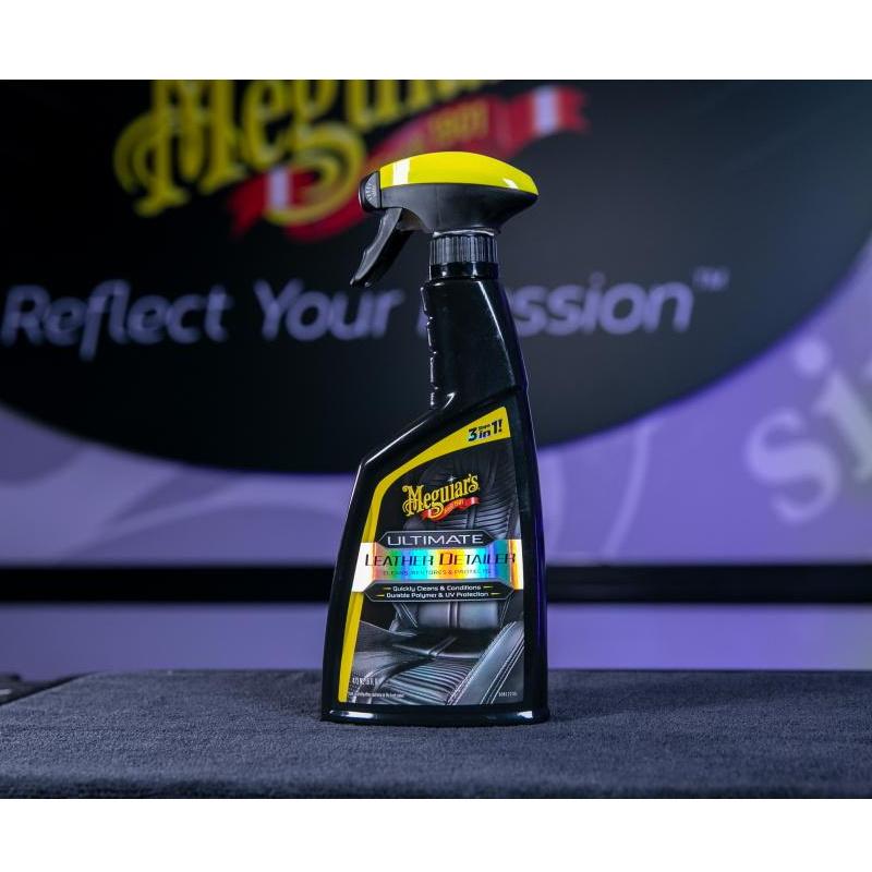 Meguiars G201316 Ultimate Leather Detailer – greitas valymas ir atstatymas su polimerine UV apsauga (473 ml) (JAV)