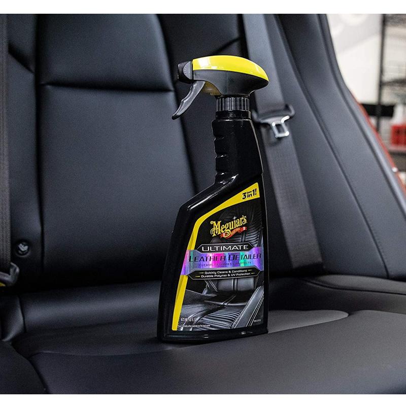 Meguiars G201316 Ultimate Leather Detailer – greitas valymas ir atstatymas su polimerine UV apsauga (473 ml) (JAV)