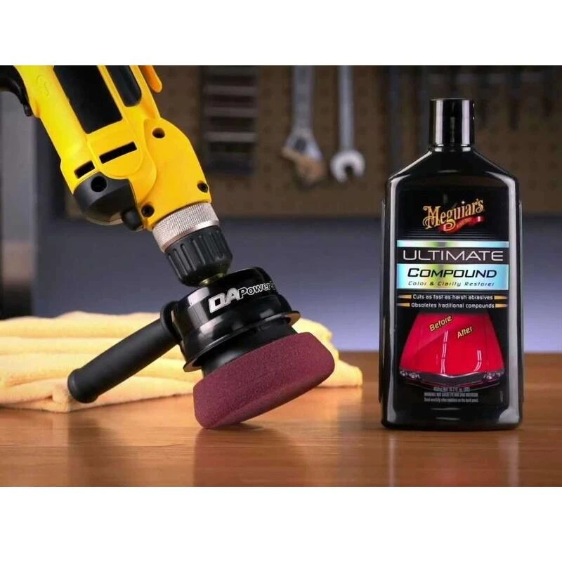 Meguiars G3500INT D/A dvigubo veikimo 4 colių maitinimo skirtas sistemos poliravimo įrenginys, bet kokiam elektriniam gręžtuvui (JAV)