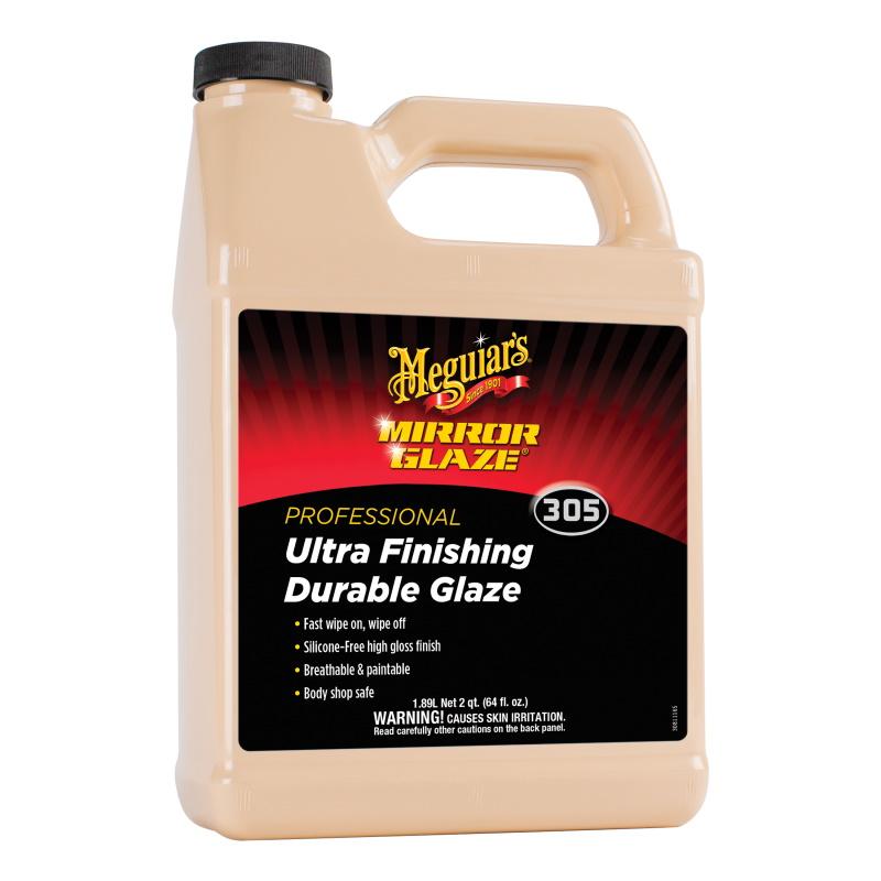 Meguiars M30564 Mirror Glaze Ultra Finishing Patvari glazūra Skystas be silikono hi gloss, puikiai tinka po skausmo (3,78L) (JAV)
