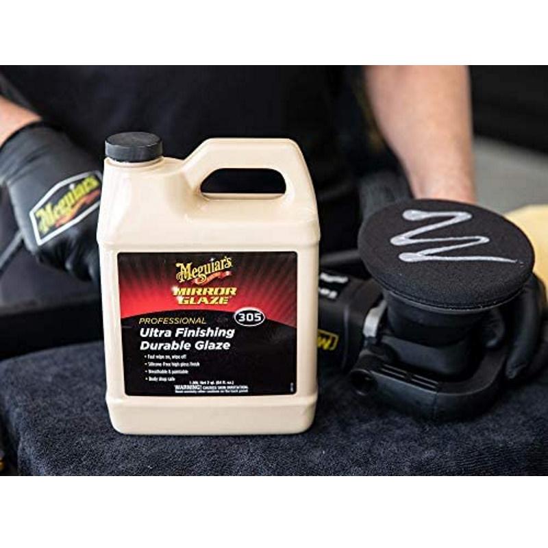 Meguiars M30564 Mirror Glaze Ultra Finishing Patvari glazūra Skystas be silikono hi gloss, puikiai tinka po skausmo (3,78L) (JAV)