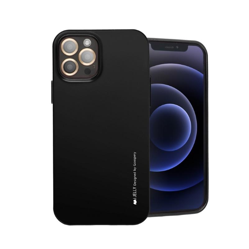Mercury i-Jelly Metal Effect Thin TPU Hard Protection galinio dangtelio dėklas, skirtas iPhone 13 Pro Max Cosmo Juodas