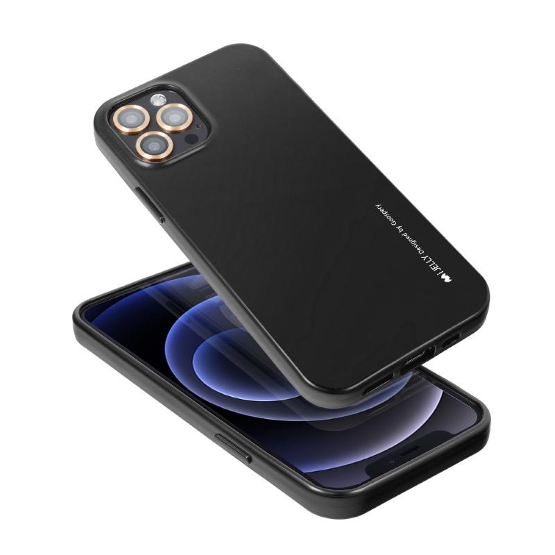 Mercury i-Jelly Metal Effect Thin TPU Hard Protection galinio dangtelio dėklas, skirtas iPhone 13 Pro Max Cosmo Juodas
