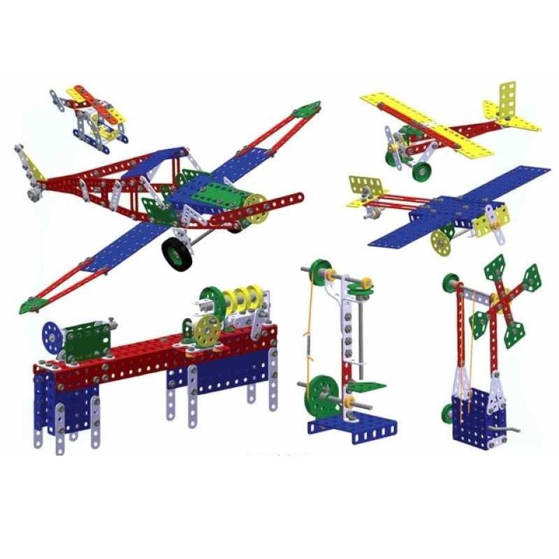 „Merkur 4 Retro Dad“ mokomoji metalo konstrukcija „Mega rinkinys“ (602 dalys) 40 modelių (5 m. ir daugiau)