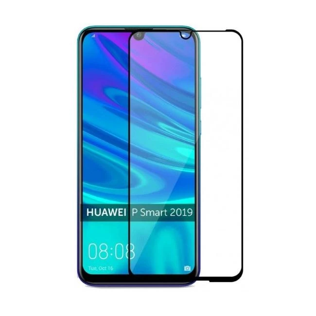 MyScreen Diamond glass edge Full Glue Ekrano apsauga, Huawei, P Smart 2019, Grūdintas stiklas, Skaidrus/Juodas