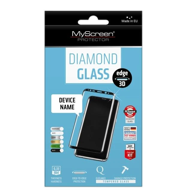 LCD apsauginis stiklas MyScreen Diamond Edge 3D Huawei P30 Pro juodas