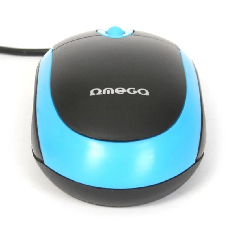 Pelė OMEGA OM-06V su laidu, mėlynos spalvos