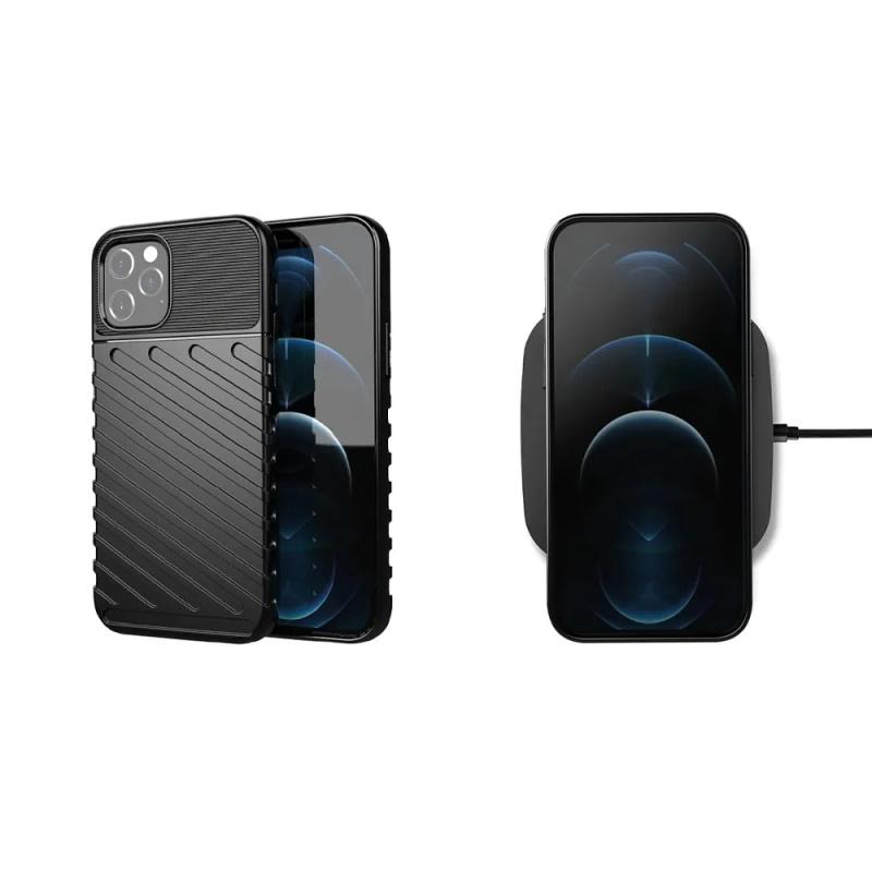 Pferd TakeMe Thunder TPU itin plonas galinio dangtelio dėklas, skirtas Apple iPhone 14 Pro Max Juodas
