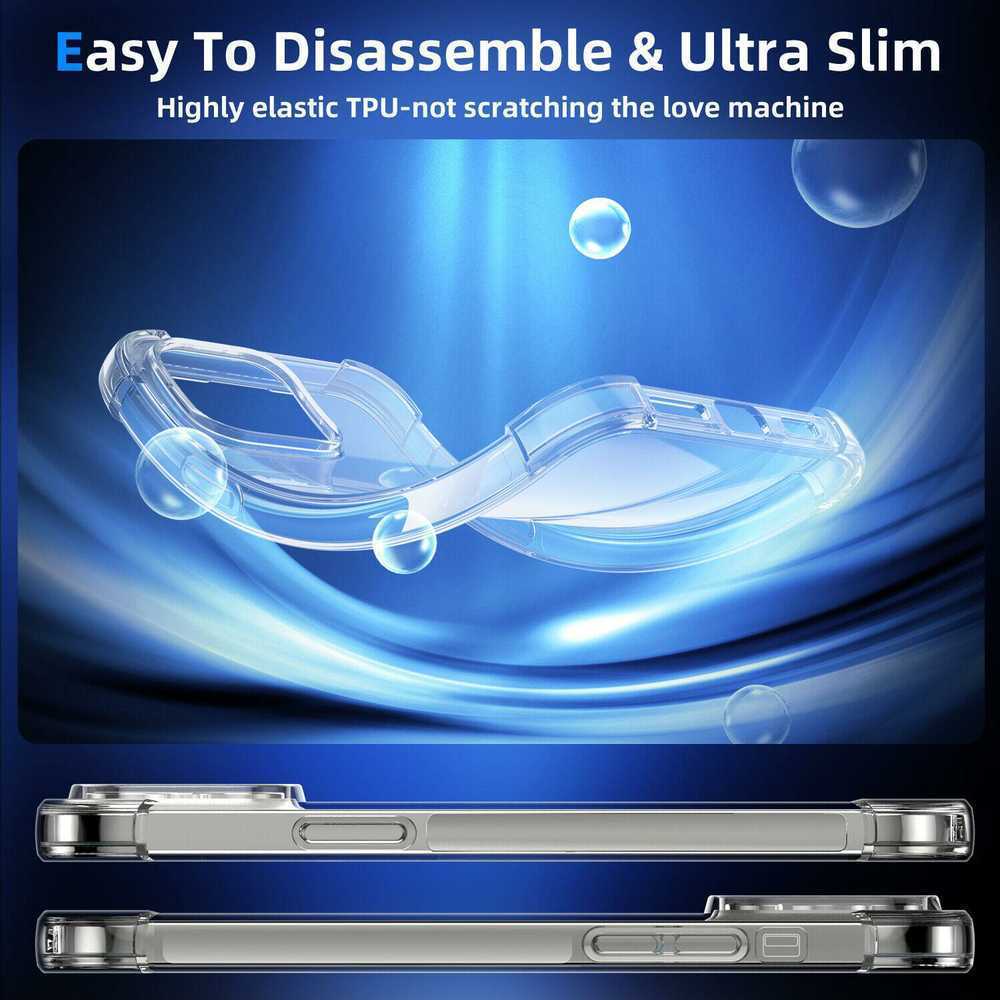 Pferd TakeMe Anti-Shock Extra Protection 0,5 mm galinio dangtelio dėklas, skirtas Apple iPhone 14 Pro Max Transparent