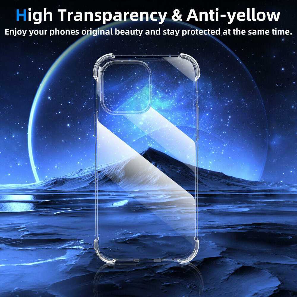 Pferd TakeMe Anti-Shock Extra Protection 0,5 mm galinio dangtelio dėklas, skirtas Apple iPhone 14 Pro Max Transparent