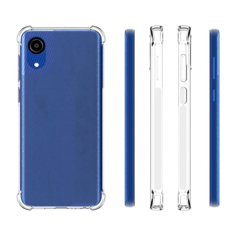 Pferd TakeMe Anti-Shock Extra Protection 0,5 mm Galinio dangtelio dėklas Samsung A03 (A035F) / A03S (A037F) Skaidrus