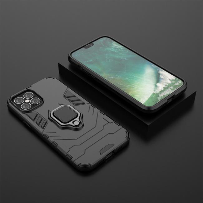 Pferd TakeMe Armor galinio dangtelio dėklas su stovu / piršto žiedu / magnetiniu automobiliniu laikikliu Samsung A73 5G (A736B) Juoda