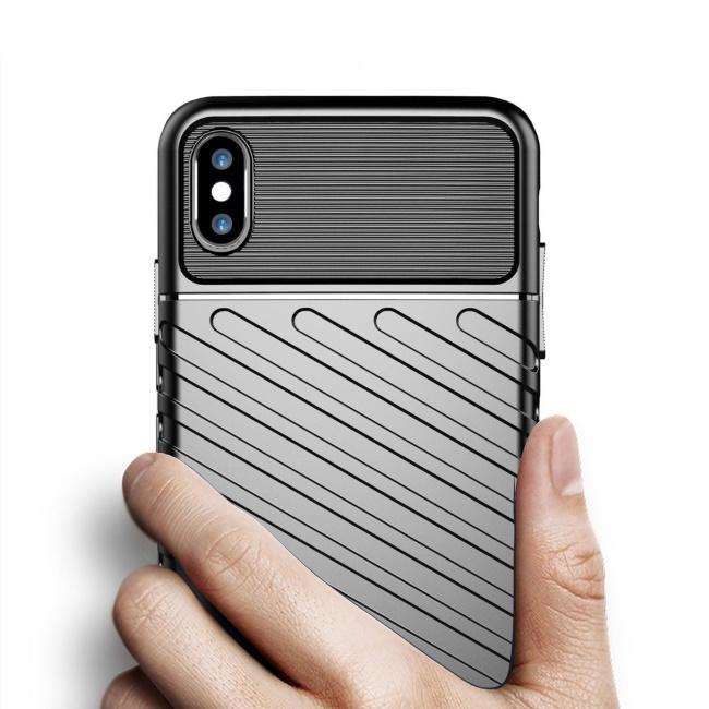 Pferd TakeMe Thunder TPU itin plonas galinio dangtelio dėklas, skirtas Samsung Galaxy A13 5G (A136U) / A04S (A047F) juodas