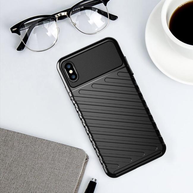 Pferd TakeMe Thunder TPU itin plonas galinio dangtelio dėklas, skirtas Samsung Galaxy A13 5G (A136U) / A04S (A047F) juodas