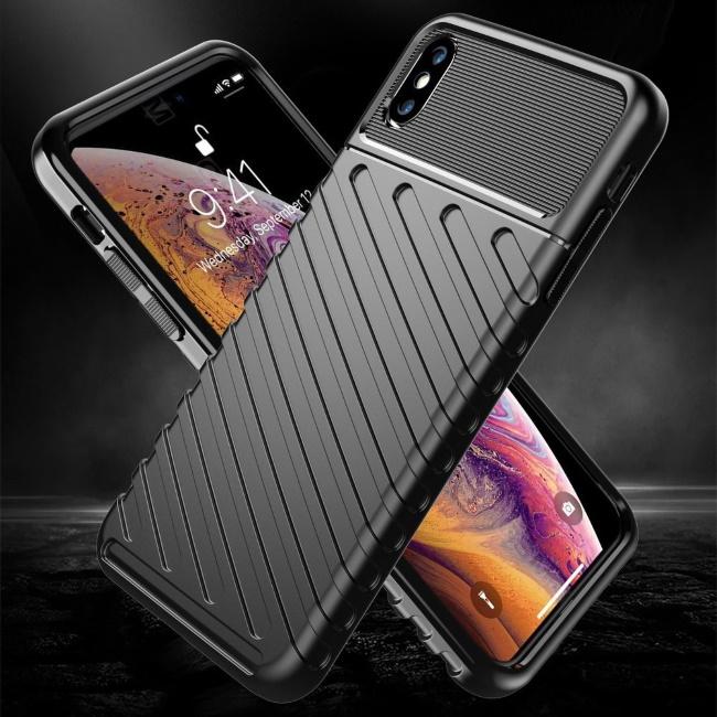 Pferd TakeMe Thunder TPU itin plonas galinio dangtelio dėklas, skirtas Samsung Galaxy A13 5G (A136U) / A04S (A047F) juodas