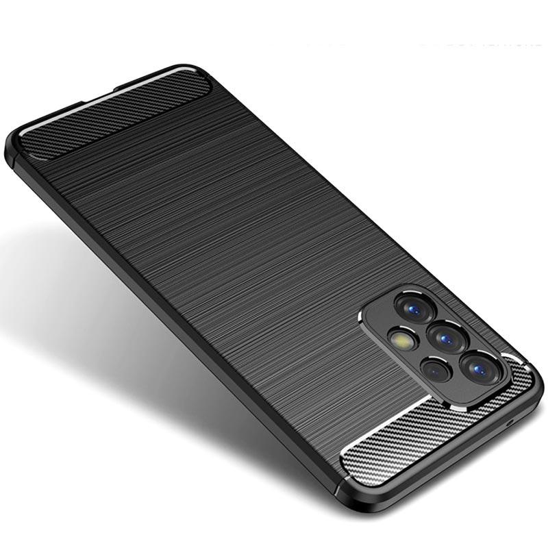 Pferd TakeMe CARBON efekto TPU itin plonas galinio dangtelio dėklas, skirtas Samsung Galaxy A73 5G (A736B) juodas