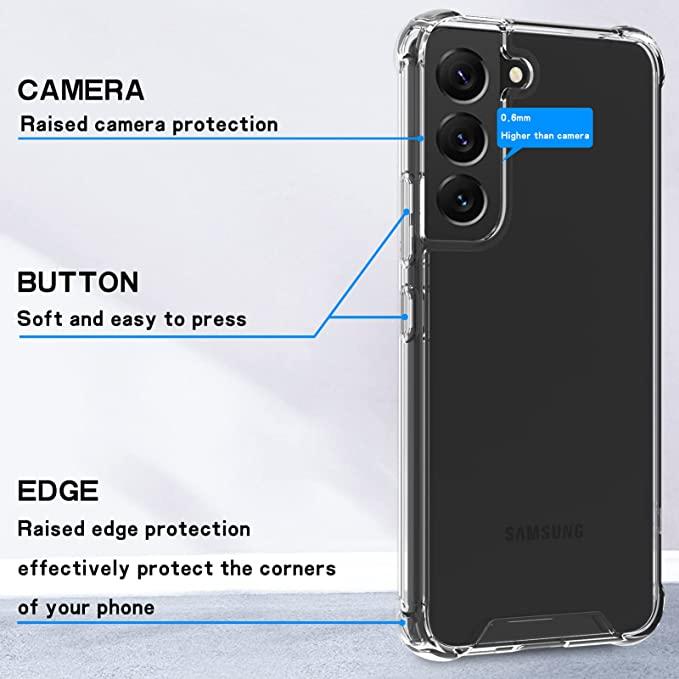Pferd TakeMe Anti-Shock Extra Protection 0,5 mm Galinio dangtelio dėklas Samsung Galaxy S22 Plus (S906B) Skaidrus