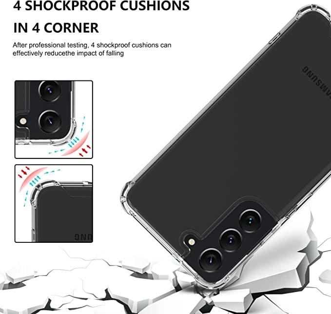 Pferd TakeMe Anti-Shock Extra Protection 0,5 mm Galinio dangtelio dėklas Samsung Galaxy S22 Plus (S906B) Skaidrus