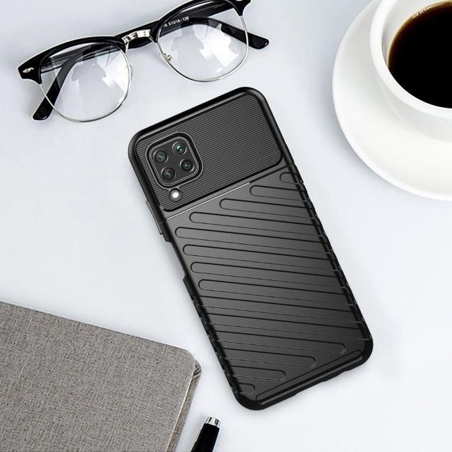 Pferd TakeMe Thunder TPU itin plonas galinio dangtelio dėklas, skirtas Samsung Galaxy S22 Plus (S906B) Juodas