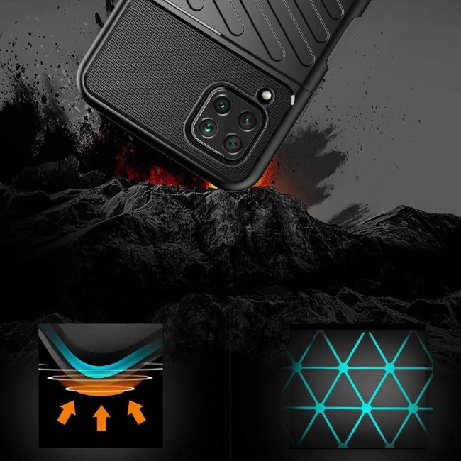 Pferd TakeMe Thunder TPU itin plonas galinio dangtelio dėklas, skirtas Samsung Galaxy S22 Plus (S906B) Juodas