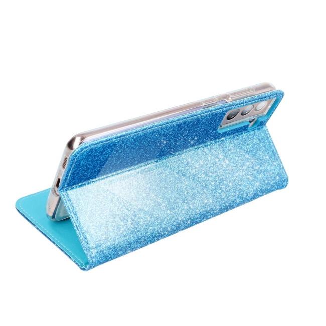 TakeMe 3D-Crystal Shine Magnetic Fix Book Dėklas, skirtas Samsung Galaxy A72 (A726) 5G Mėlyna