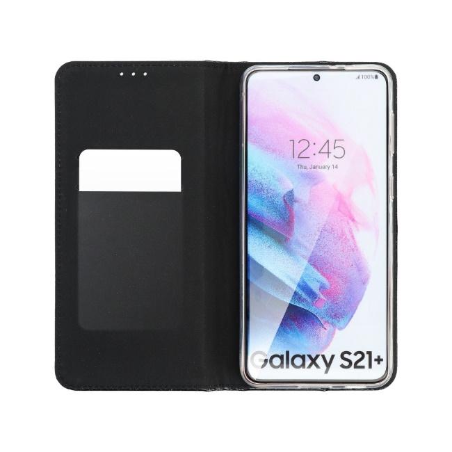 TakeMe 3D-Crystal Shine Magnetic Fix Book Dėklas, skirtas Samsung Galaxy M51 (M515F) juodas