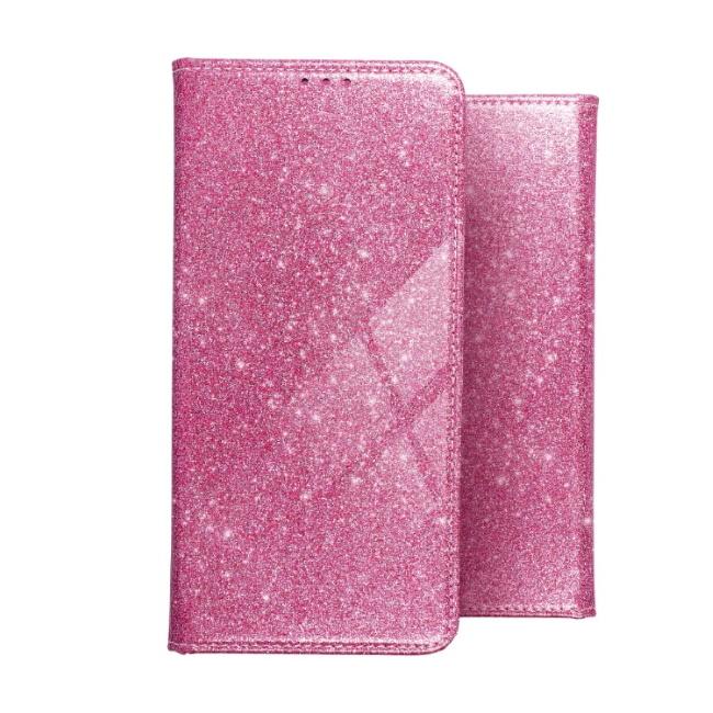 TakeMe 3D-Crystal Shine Magnetic Fix Book Dėklas, skirtas Samsung Galaxy M51 (M515F) Rožinė