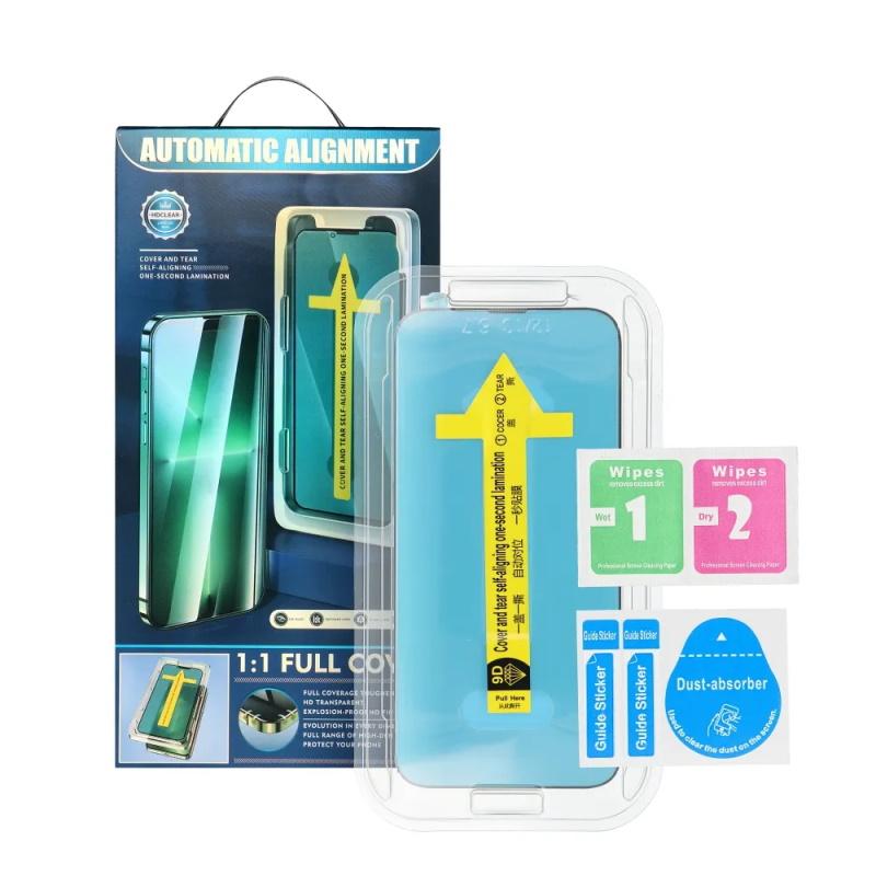 Pferd iLike Apsauginis stiklas for Apple iPhone 14 Pro 5D Full Face & Glue Tempered Juodas Frame glass+easy aplicator