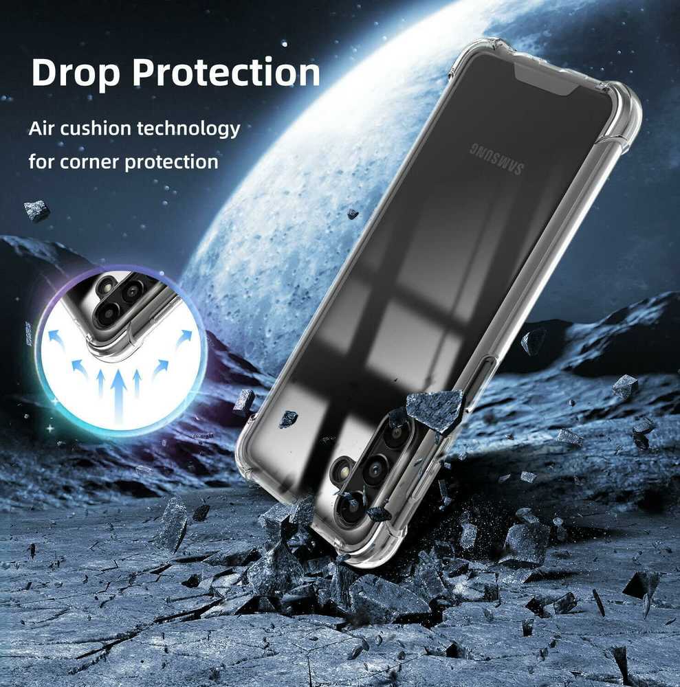 Pferd TakeMe Anti-Shock Extra Protection 0,5 mm Galinio dangtelio dėklas Samsung Galaxy A13 5G (A136U) / A04s (A047F) Skaidrus