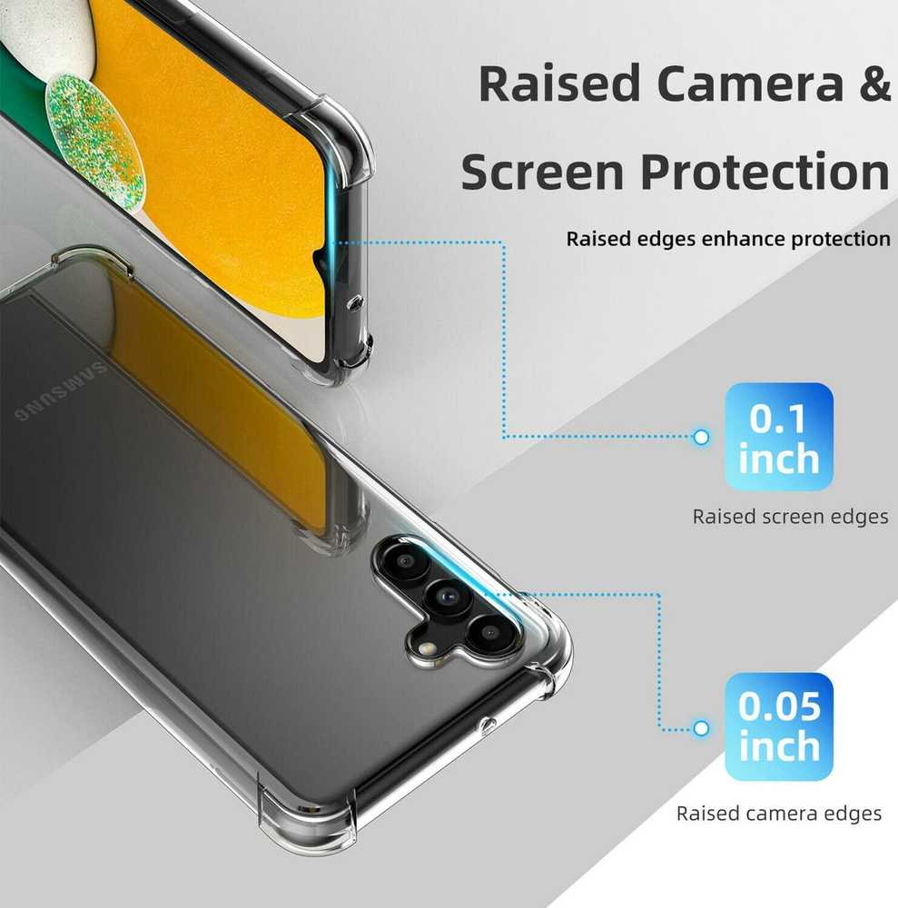 Pferd TakeMe Anti-Shock Extra Protection 0,5 mm Galinio dangtelio dėklas Samsung Galaxy A13 5G (A136U) / A04s (A047F) Skaidrus