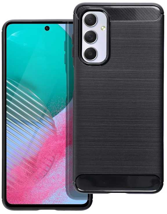 Pferd TakeMe CARBON efekto TPU itin plonas galinio dangtelio dėklas, skirtas Samsung Galaxy M54 5G (M546B) juodas