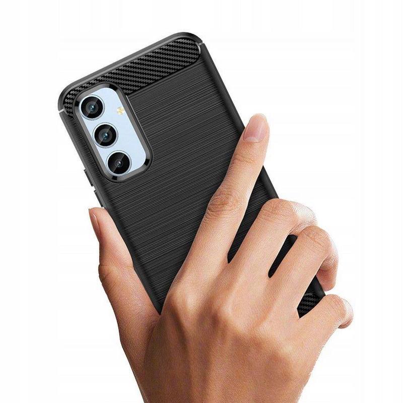 Pferd TakeMe CARBON efekto TPU itin plonas galinio dangtelio dėklas Samsung Galaxy M23 5G (M236B) / A23 5G (A235F) Juodas