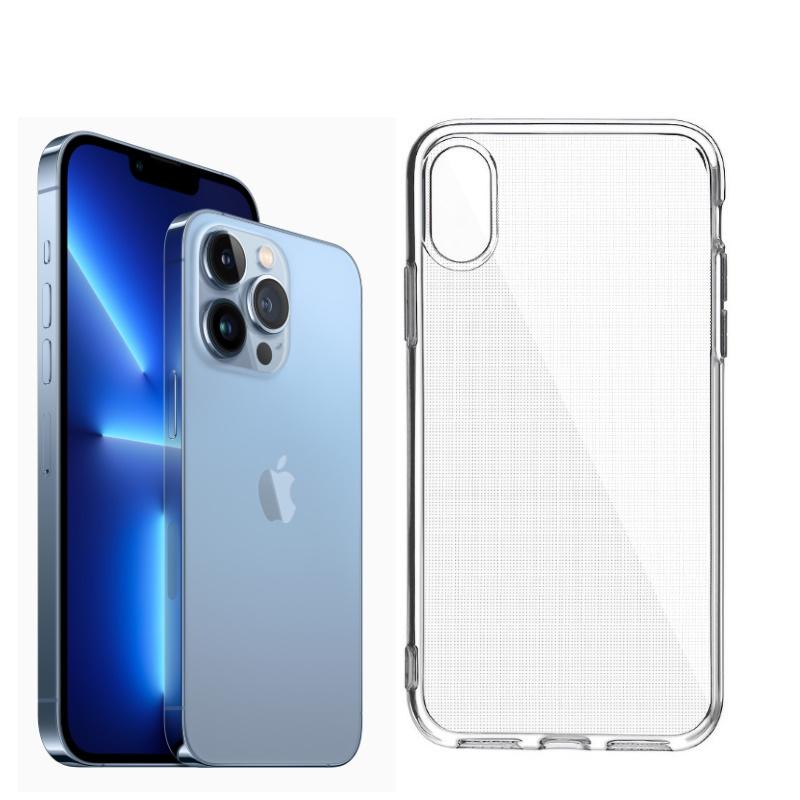 Pferd TakeMe Clear serijos skaidrus 2 mm plonas galinio dangtelio dėklas, skirtas Apple iPhone 13 Pro