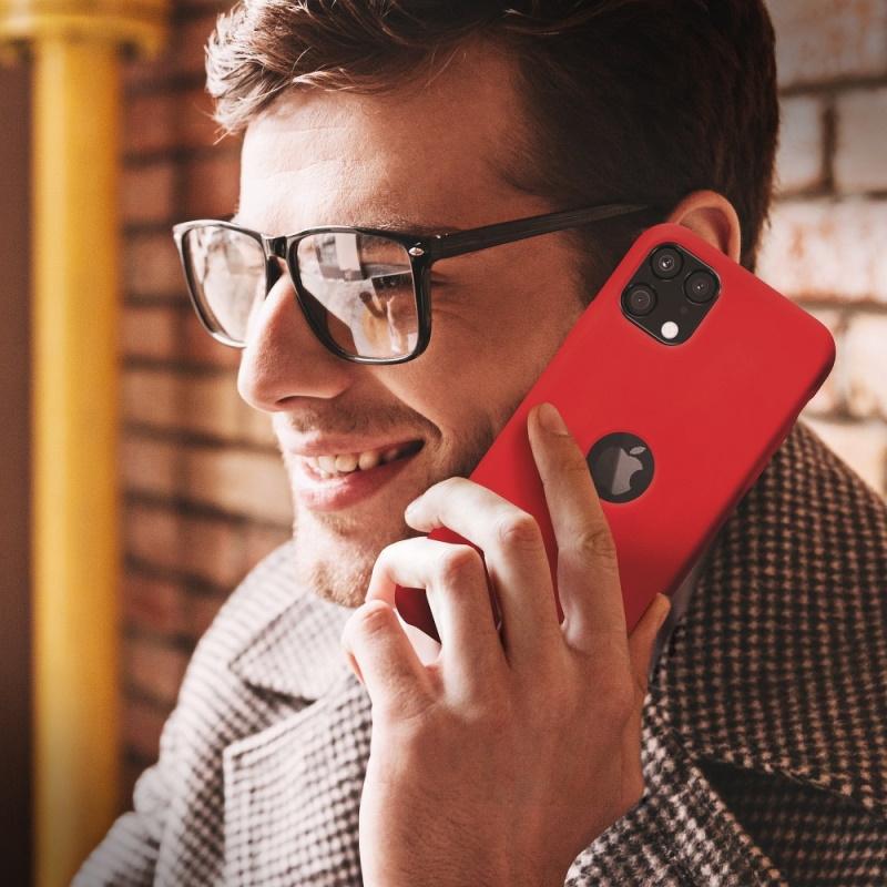 Pferd TakeMe Soft jausmas itin plonas matinis galinio dangtelio dėklas, skirtas Samsung Galaxy S22 Plus 5G Raudona