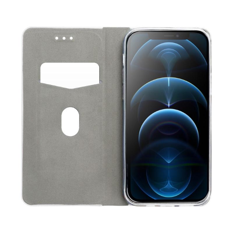TakeMe minkštas jutiklinis kilimėlis ekologinės odos išmanusis magnetinis fiksuojamas knygos dėklas Samsung Galaxy A72 (A726) 5G juodas