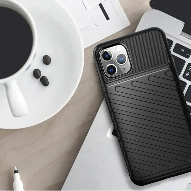 Pferd TakeMe Thunder TPU itin plonas galinio dangtelio dėklas, skirtas Apple iPhone 14 Pro Juodas