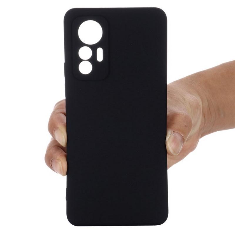 Pferd TakeMe Matte Soft TPU itin plonas galinio dangtelio dėklas, skirtas Xiaomi 12 Lite 5G Juodas