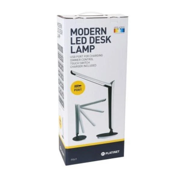 Platinet stalinė lempa su USB įkrovikliu PDL9 8W (43128)
